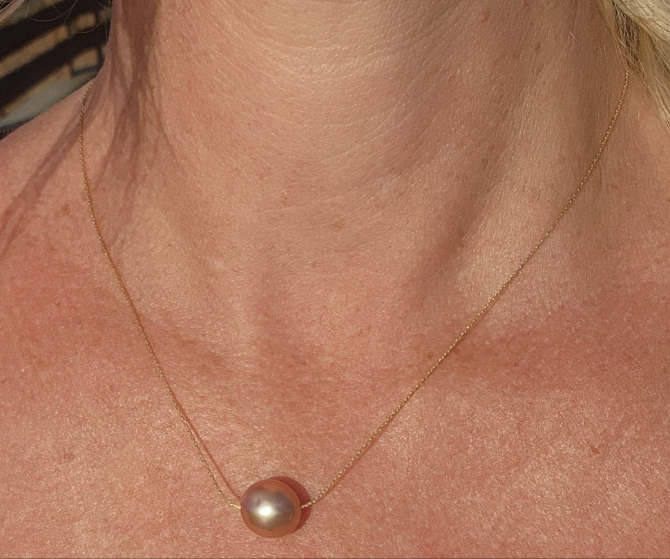 Pearl Edison 14kgf float Necklace