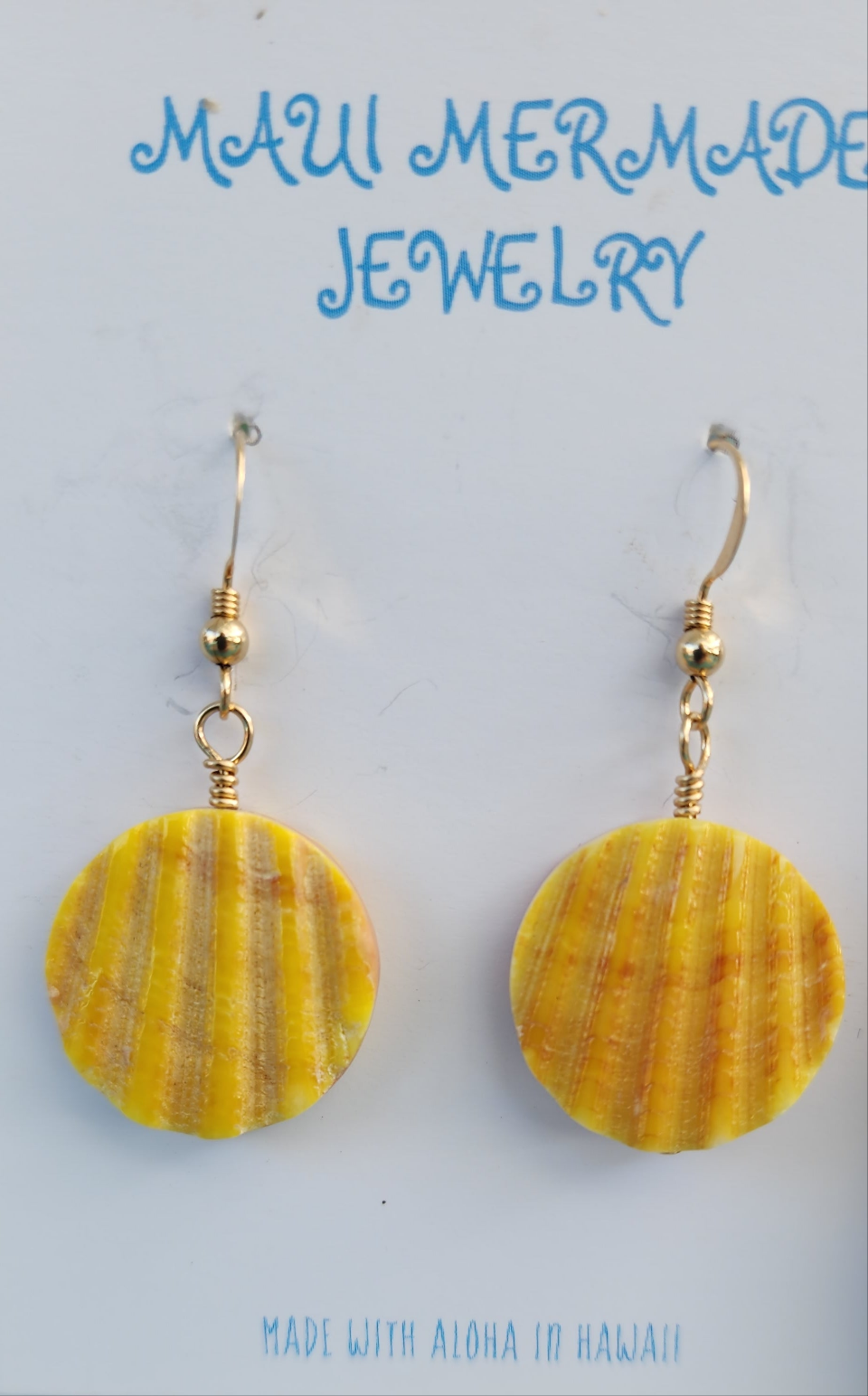 Shell scallop 14k gold fill drop Earrings
