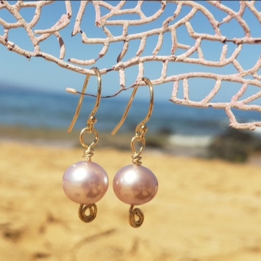 Pearl 14K gold fill earrings