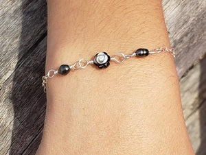 PEARL tahitian keshi & MOP SS Bracelet