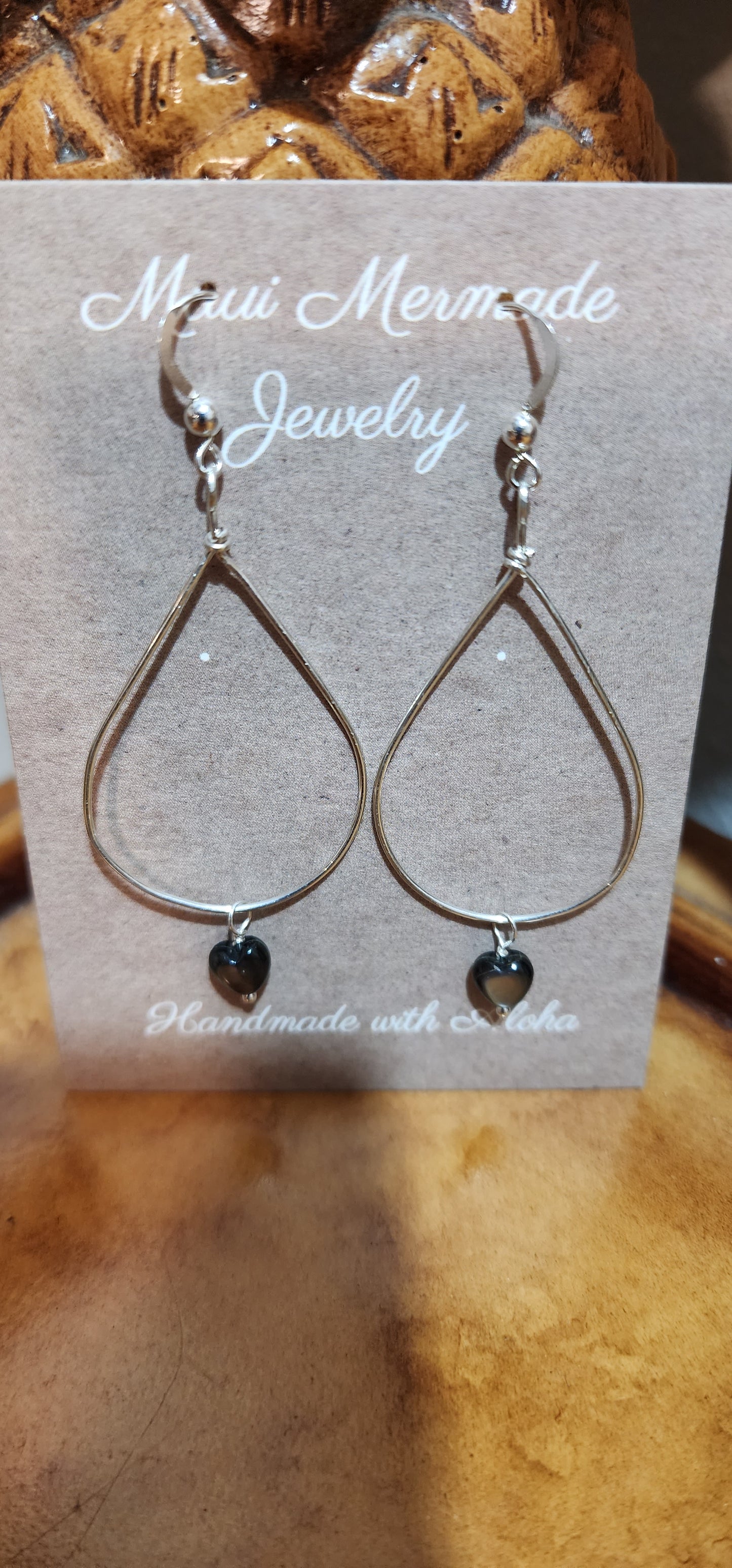 Mother of Pearl Sterling silver hoop Earrings