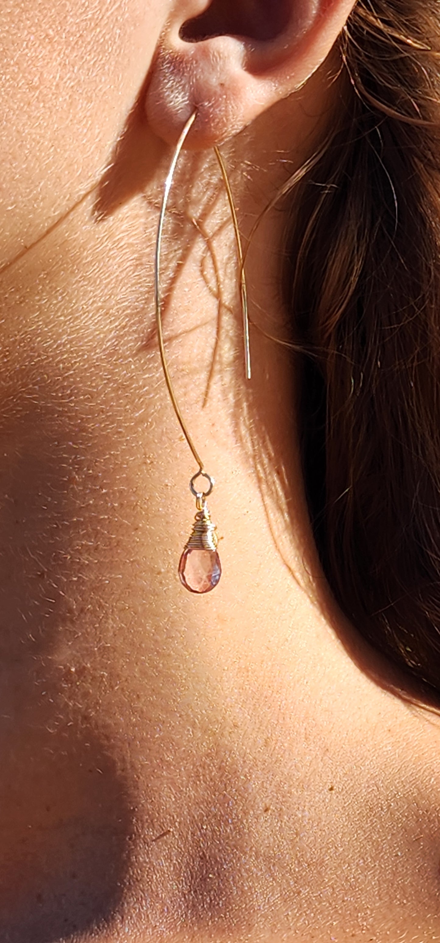 Pink mystic custom ear wire