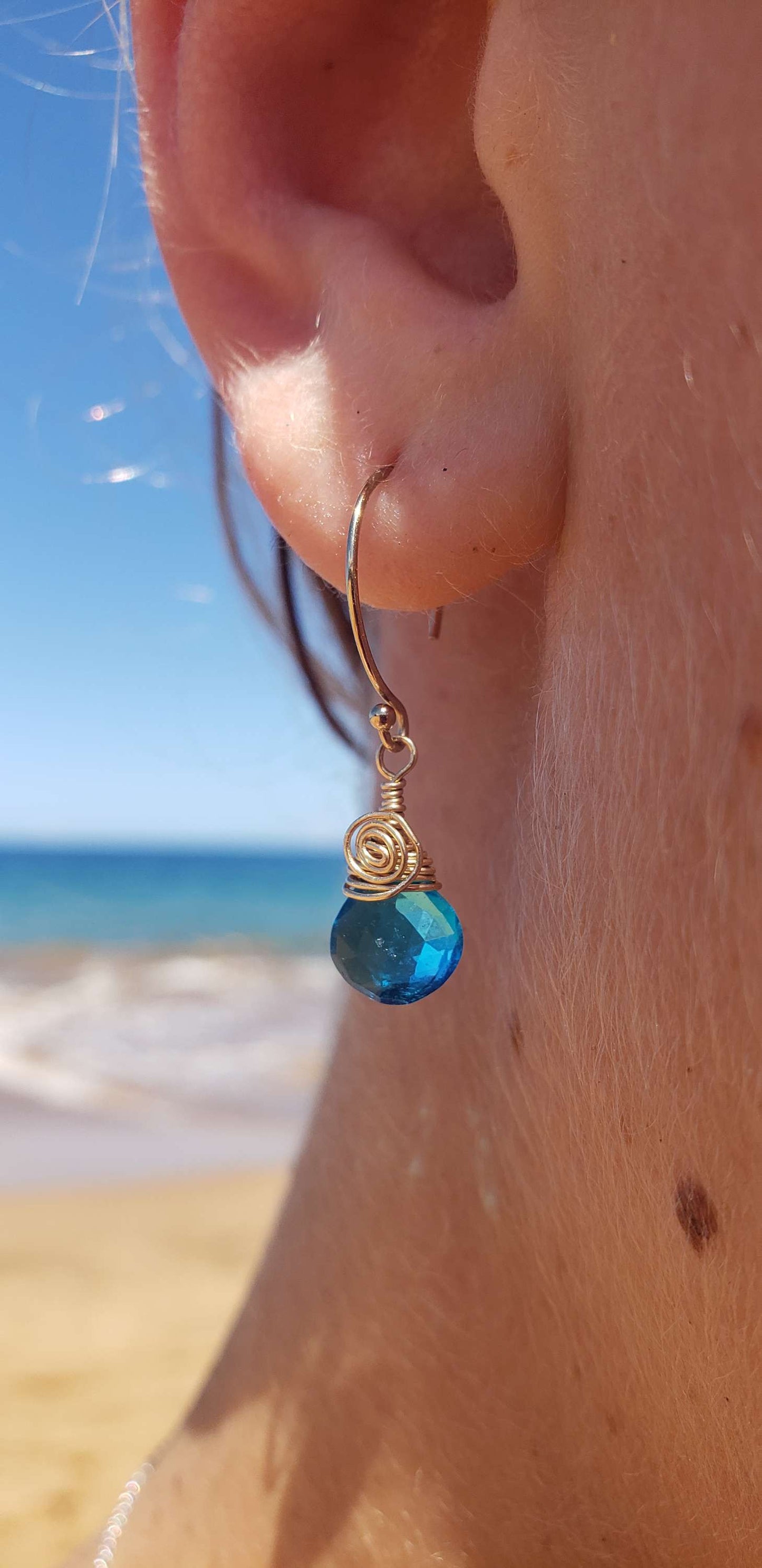 Quartz blue Earrings