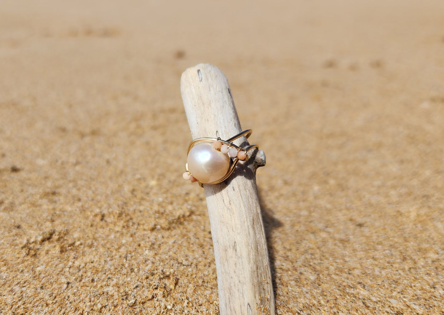 Pearl & Opal Ring(7.5)