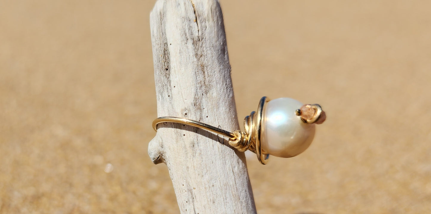 Pearl & Opal Ring (5.5)