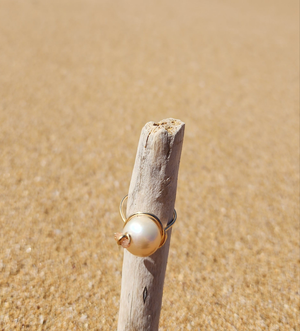 Pearl & Opal Ring (5.5)