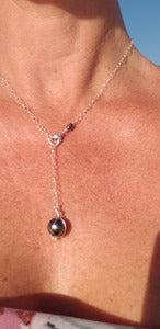 Tahitian Pearl SS Necklace (adjustable)