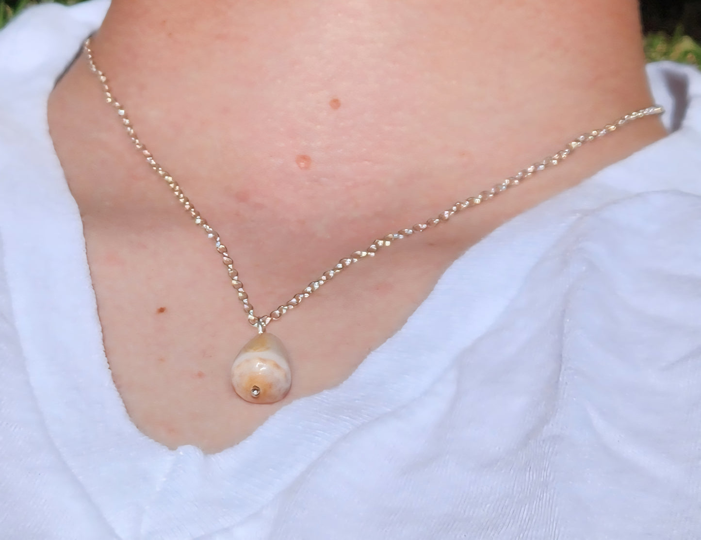 Cone Shell Sterling Silver chain Necklace