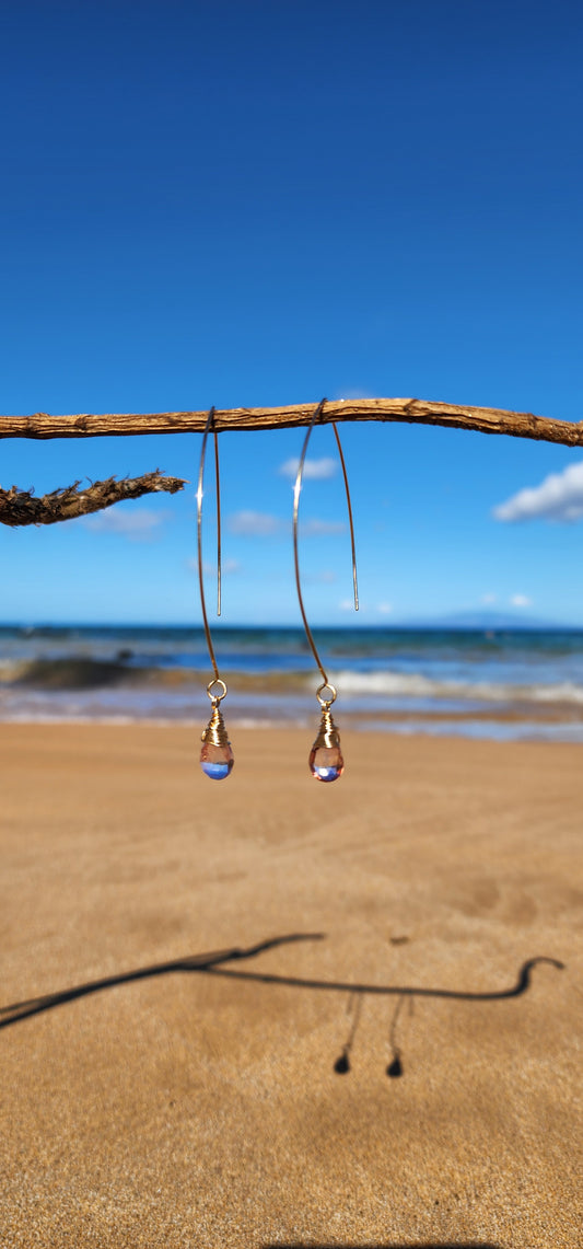 Pink mystic custom ear wire