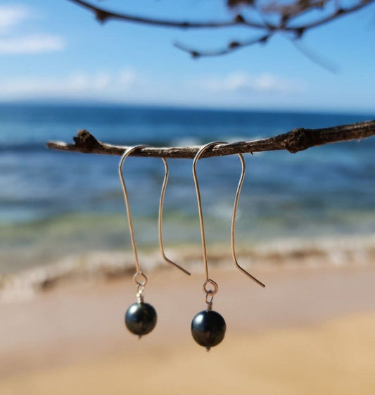Pearl Tahitian Sterling Silver Earrings