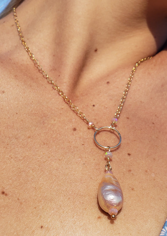 Pearl & Opal Necklace